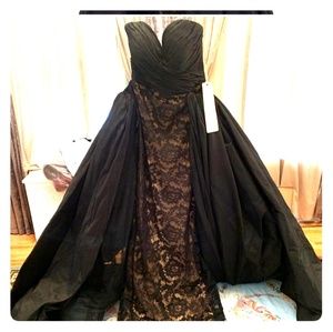 Tarik Ediz 50216 black gown